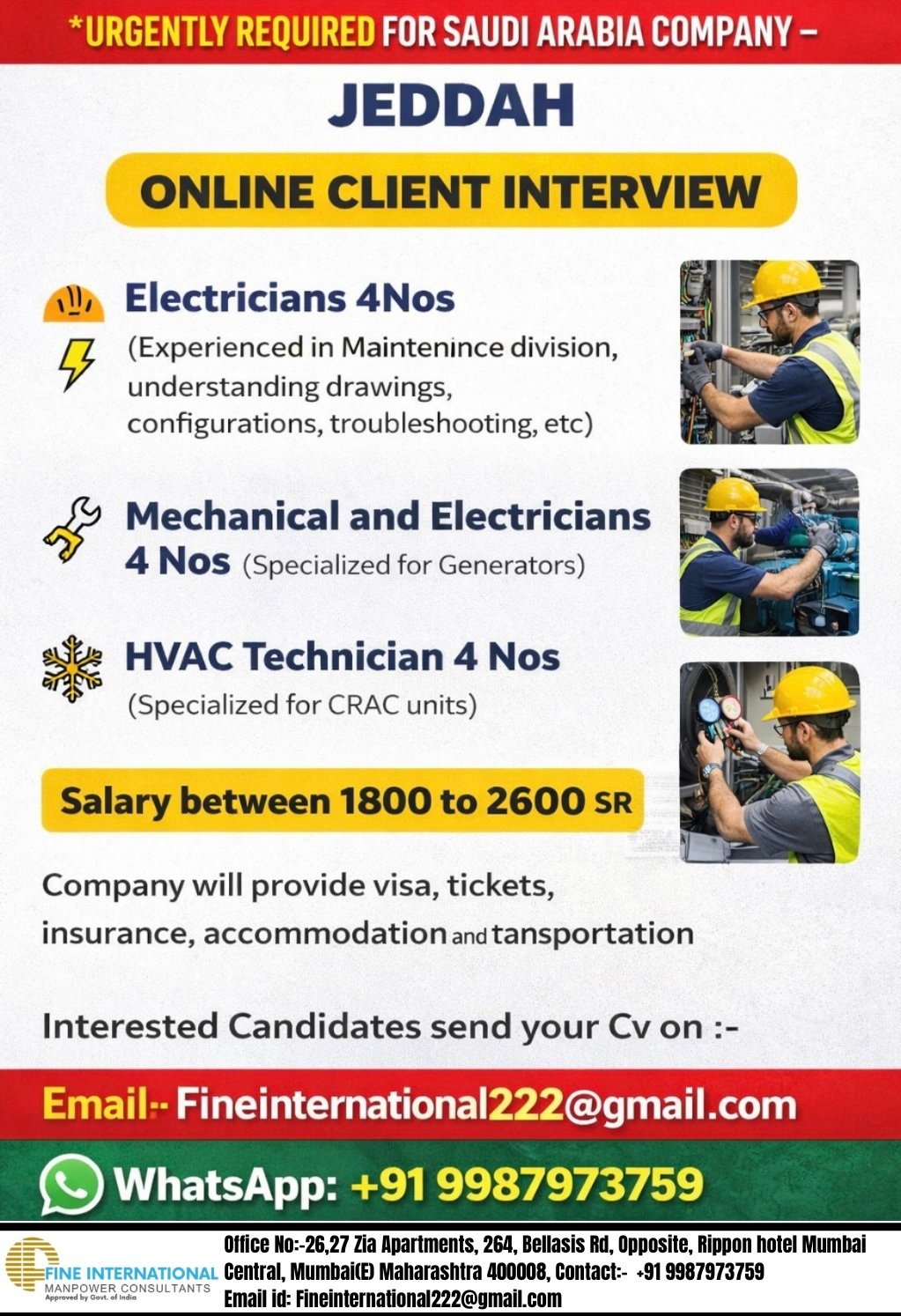 Saudi Arabia Jeddah Jobs 2026 – Urgent Hiring | Online Client Interview