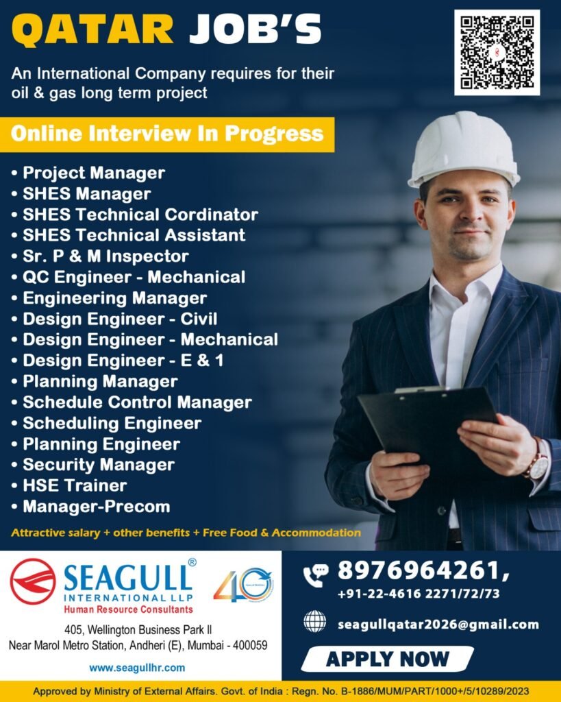 Qatar Oil & Gas Jobs 2026 – Urgent Long-Term Project Hiring for Managers, Engineers, Inspectors 