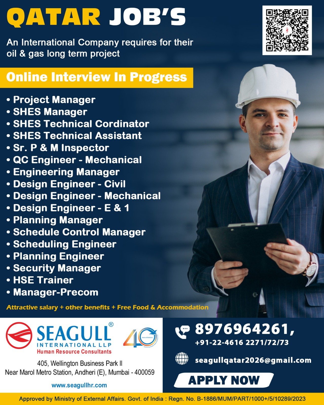 Qatar Oil & Gas Jobs 2026 – Urgent Long-Term Project Hiring for Managers, Engineers, Inspectors