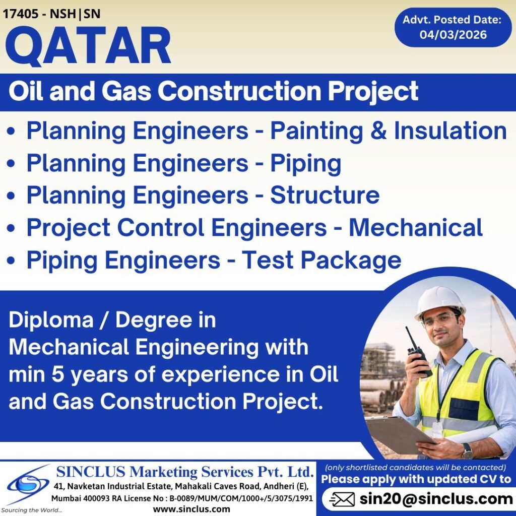 Qatar Jobs 2026 : Oil & Gas Construction Project Opportunities - Apply Now Qatar Jobs 2026 : Oil & Gas Construction Project Opportunities - Apply Now