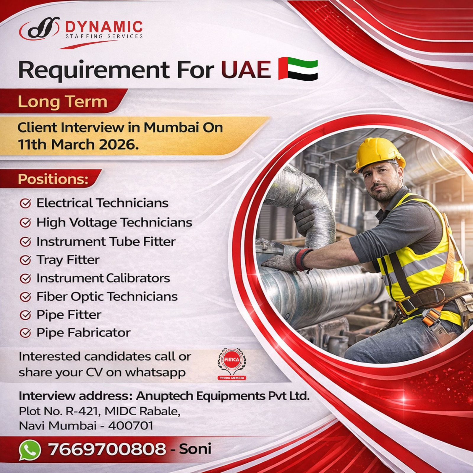 Job Requirements for UAE Reputed Company - Apply Online