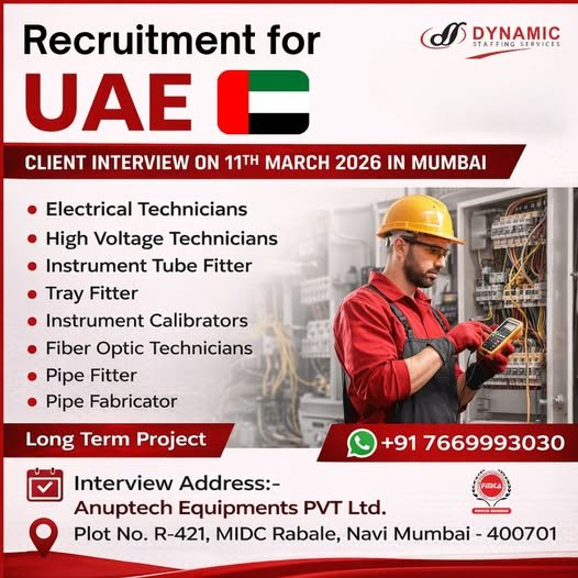 Job Requirements for UAE Reputed Company - Apply Now