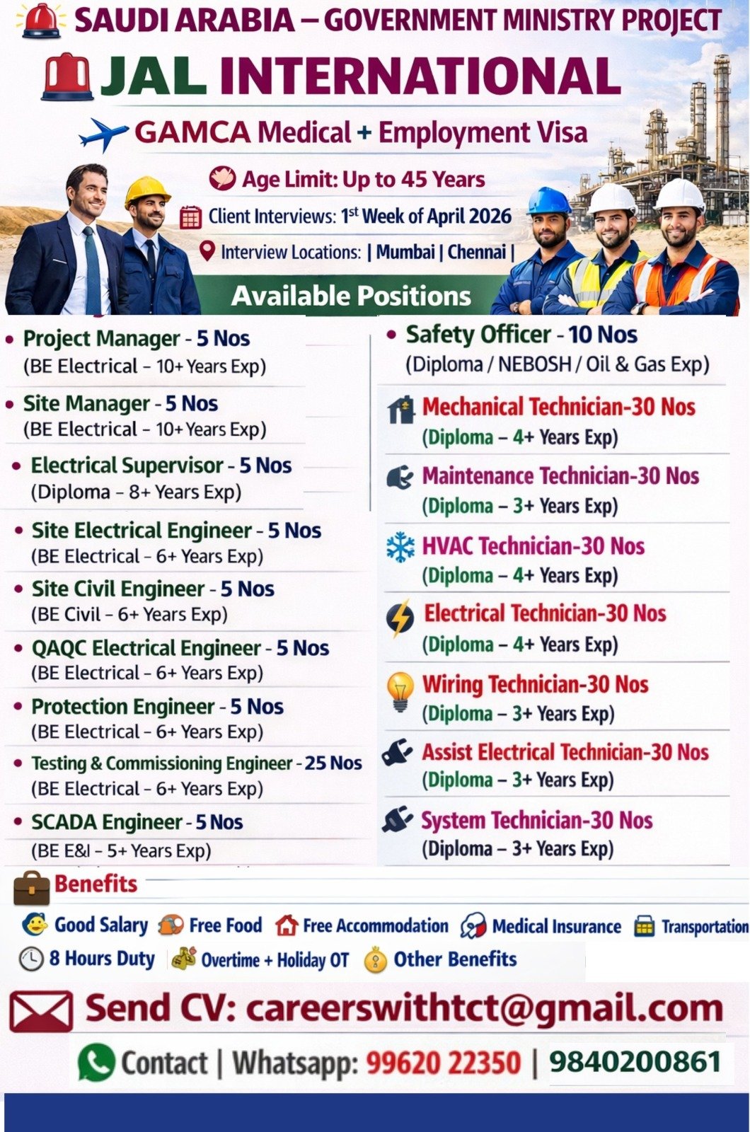 Saudi Arabia Government Ministry Project Jobs 2026 - Hiring For JAL International