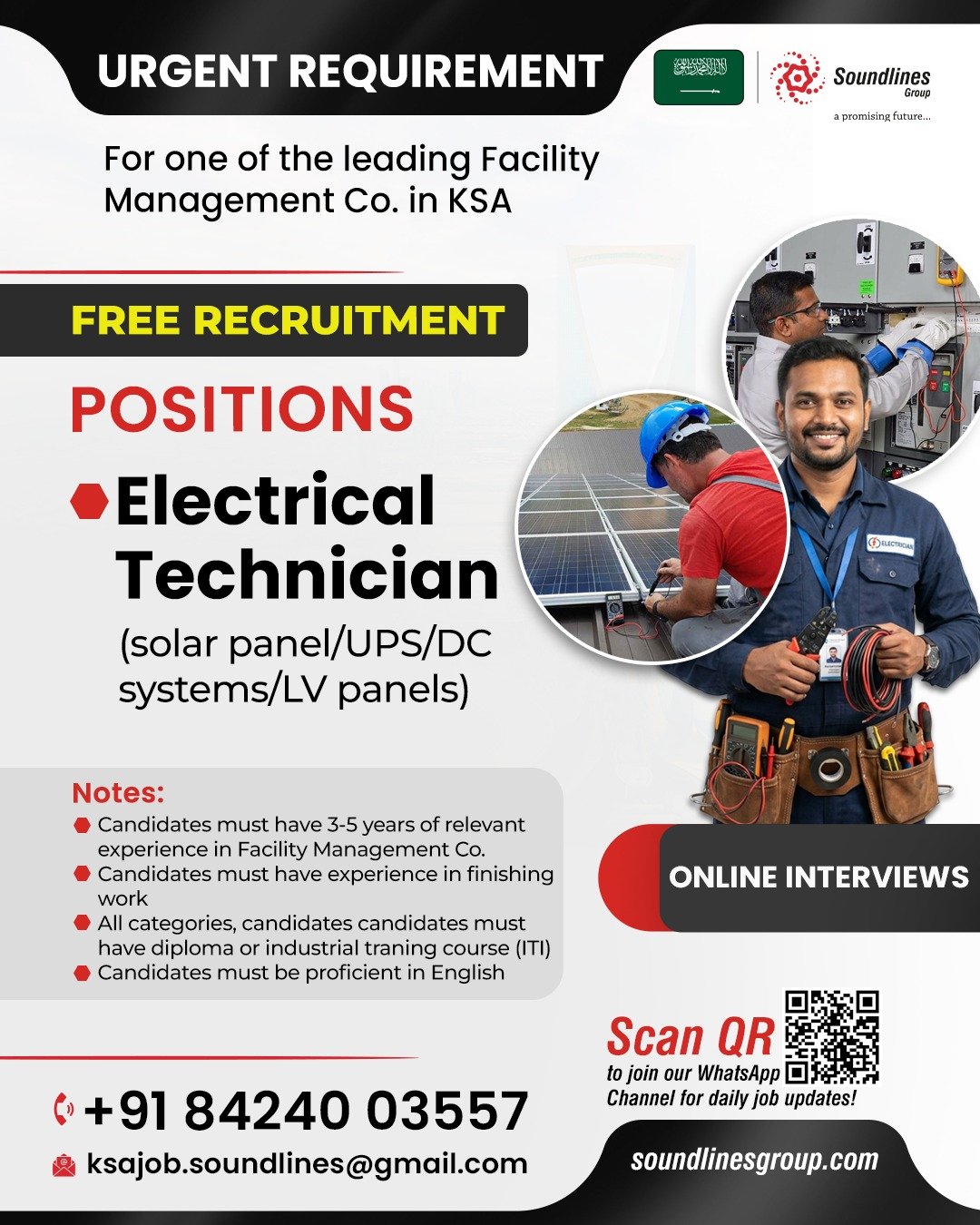 Urgent Hiring For one of the leading Facility Management Co. in Saudi Arabia