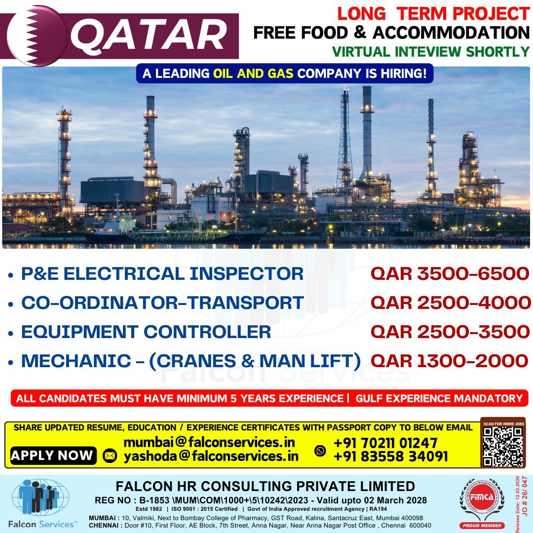 Urgent Oil & Gas Job Vacancies in Qatar (2026) - Apply Today