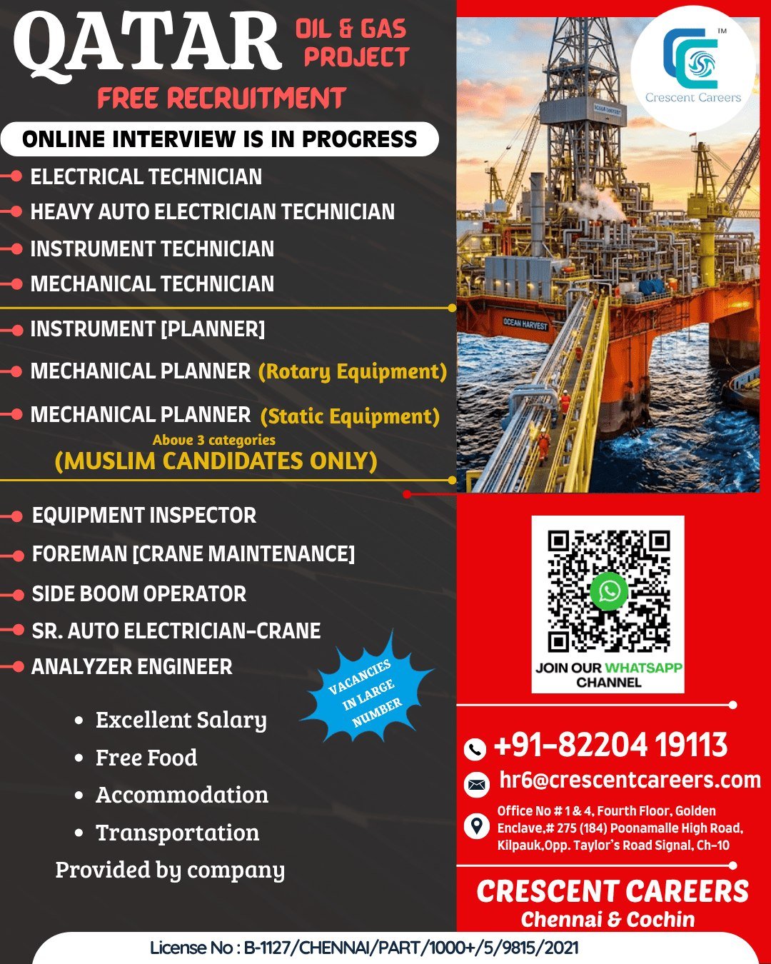 Qatar Oil & Gas Jobs 2026 – Free Recruitment | Technicians, Engineers & Operators Hiring