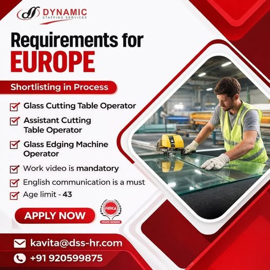 Urgent Recruitment for Europe - Apply Today