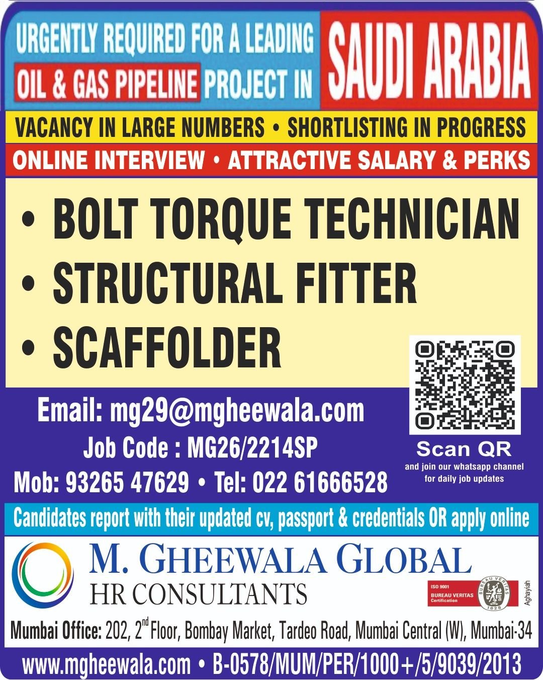 Urgent Oil & Gas Pipeline Jobs in Saudi Arabia – Apply Now