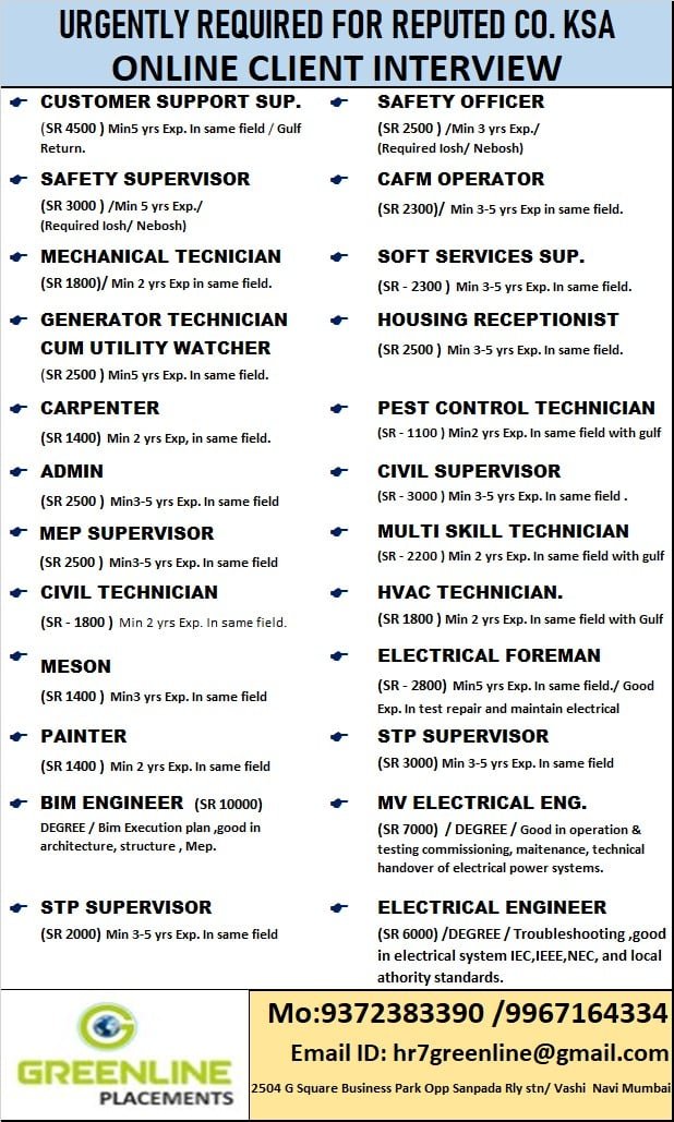 Saudi Arabia Jobs 2026 – Online Client Interview for Reputed Company