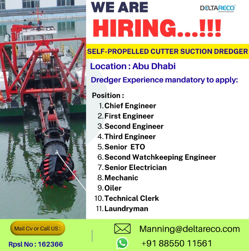 Hiring – Trailing Suction Hopper Dredger | Abu Dhabi 