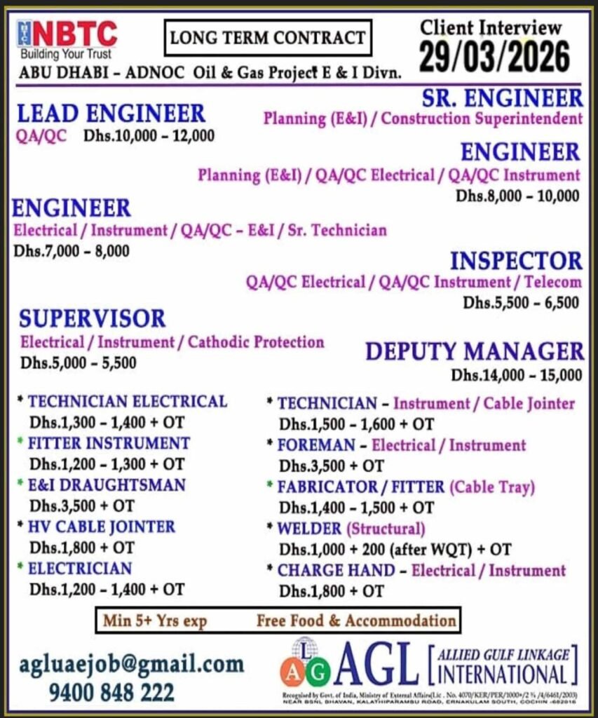 Oil & Gas Project Jobs in Abu Dhabi (2026) - Apply Now
