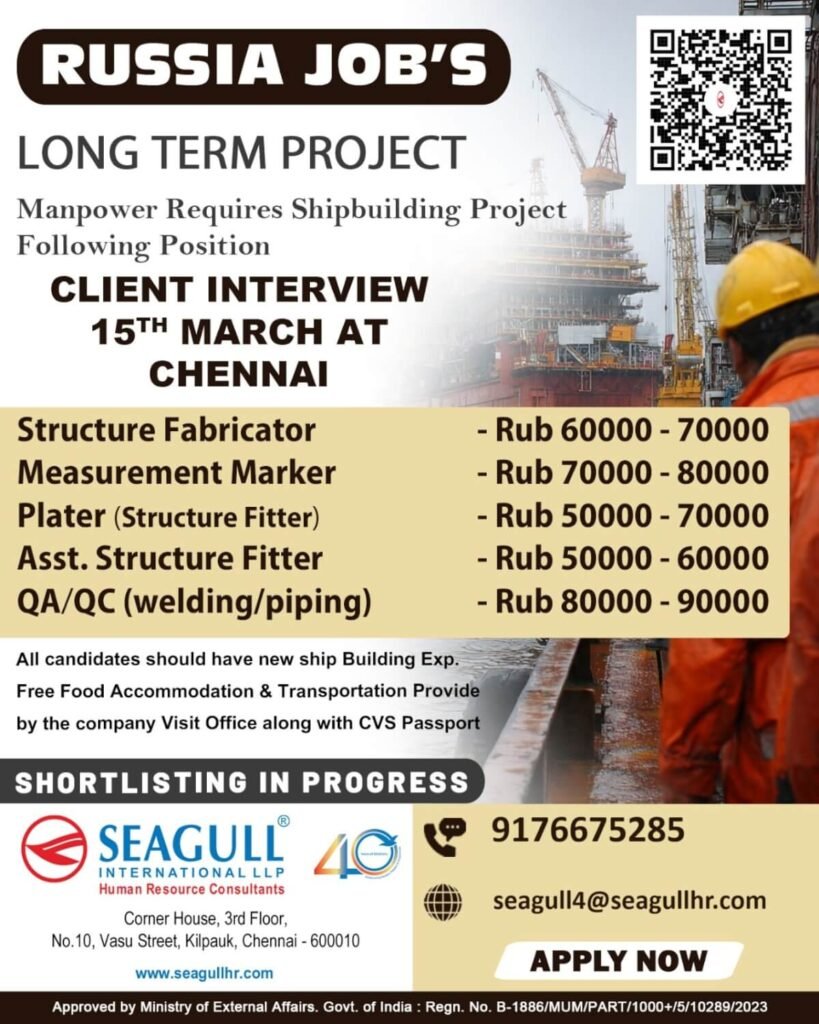 Russia Shipbuilding Project Jobs – Apply Now Russia Shipbuilding Project Jobs – Apply Now