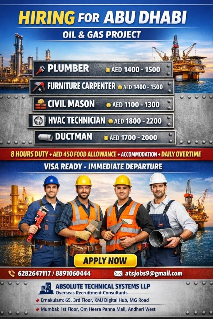 Abu Dhabi Oil & Gas Jobs 2026 – Immediate Hiring Abu Dhabi Oil & Gas Jobs 2026 – Immediate Hiring