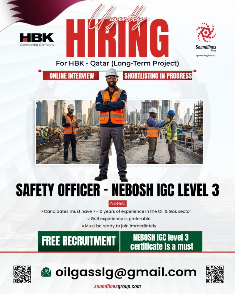 Hiring For HBK - Qatar (Long-Term Project) Hiring For HBK - Qatar (Long-Term Project)