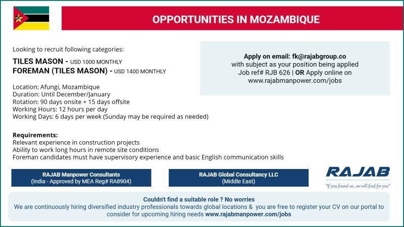 Job Opportunities in Mozambique - Apply Now