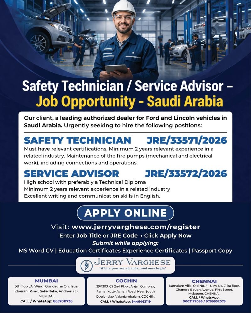Saudi Arabia Jobs 2026 – Automotive Industry Hiring Saudi Arabia Jobs 2026 – Automotive Industry Hiring