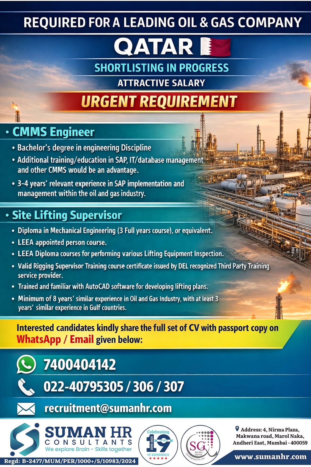 Qatar Oil & Gas Jobs 2026 – Urgent Hiring