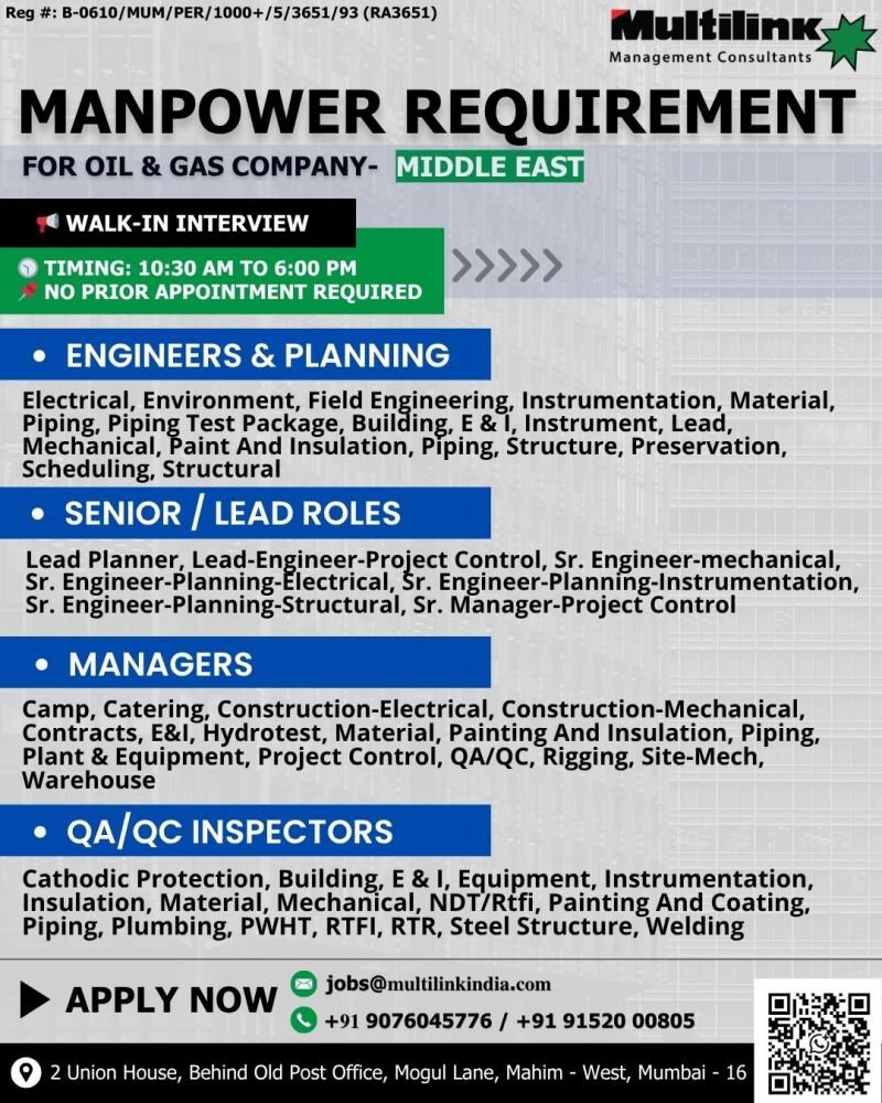 Middle East Oil & Gas Jobs 2026 – Engineers & Management Hiring