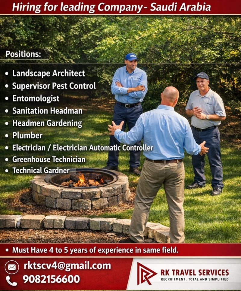 Saudi Arabia Jobs 2026 – Landscaping, Gardening & Technical Vacancies | Apply Now Saudi Arabia Jobs 2026 – Landscaping, Gardening & Technical Vacancies | Apply Now
