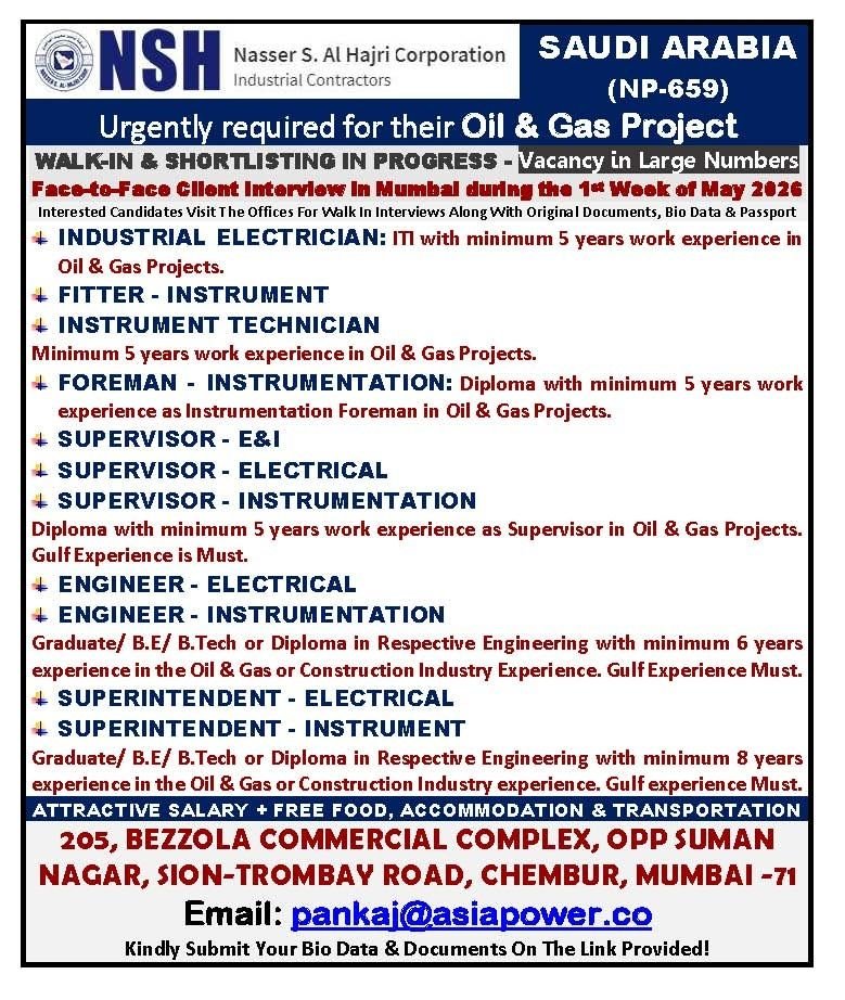Saudi Arabia Oil & Gas Jobs 2026 – NSH Corporation Hiring 