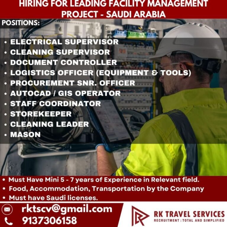 Saudi Arabia Facility Management Jobs 2026 – Free Recruitment ...