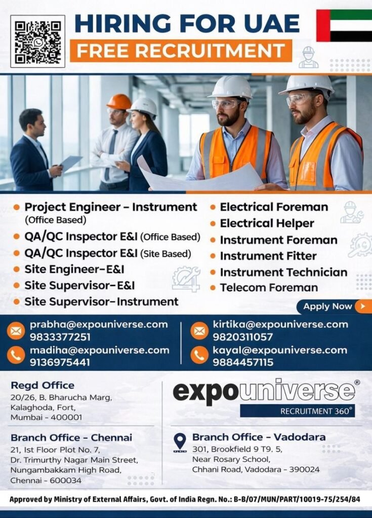 UAE : Hiring for Oil & Gas / Infrastructure Projects