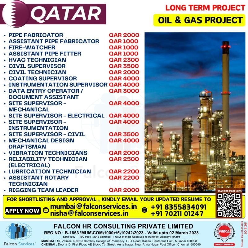 Qatar Oil & Gas Jobs 2026: Long-Term Project Hiring – Apply Now