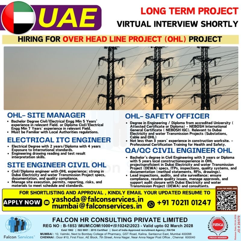 UAE OHL Project Jobs 2026 – Long-Term Opportunity | Virtual Interview | Apply Now