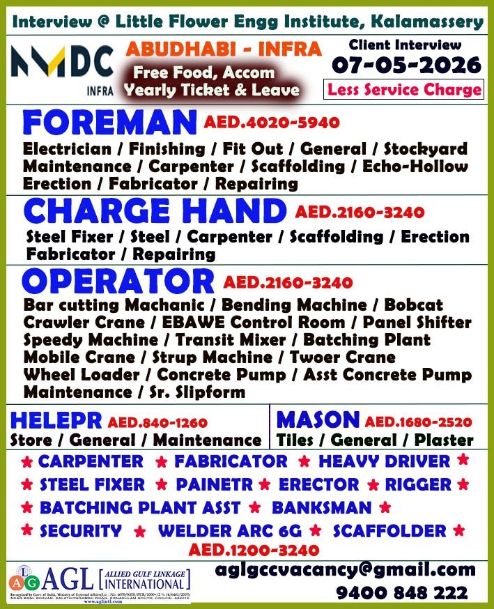 Abu Dhabi NMDC Infra Jobs 2026: Urgent Hiring