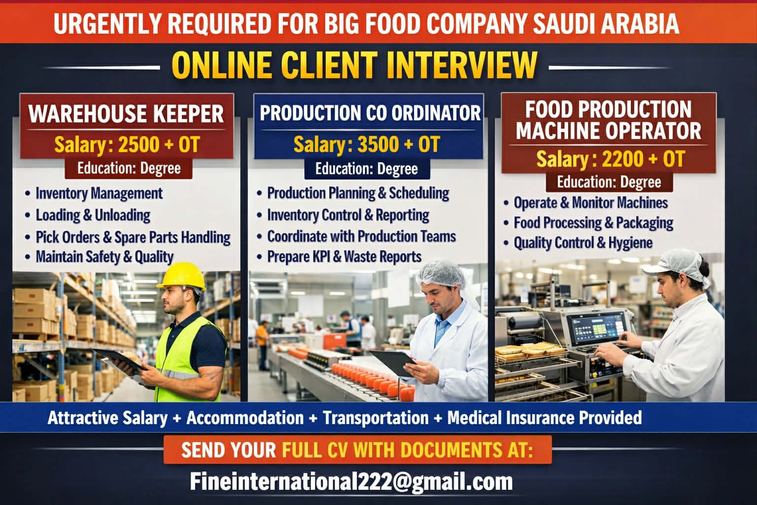 Saudi Arabia Food Company Jobs 2026 – Apply Now