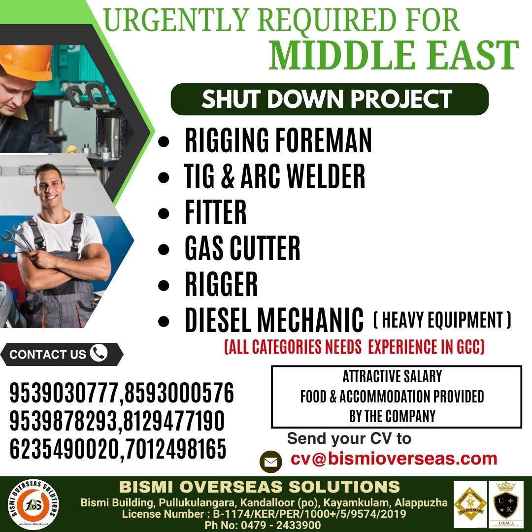 Urgently Required for Middle East – Shut Down Project