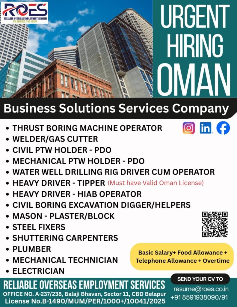 Oman Jobs 2026 – Business Solutions Services Company Hiring