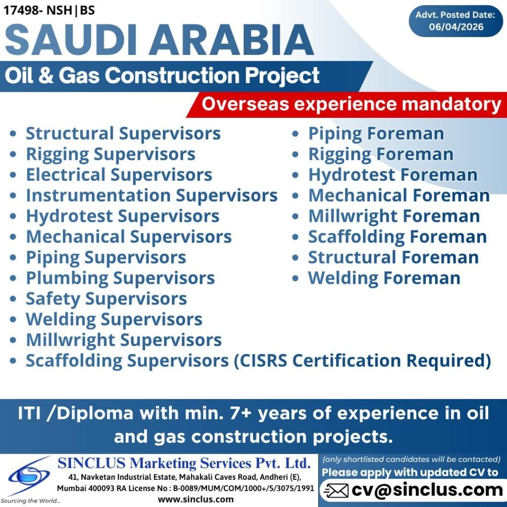 Saudi Arabia Oil & Gas Jobs 2026 | Apply Now