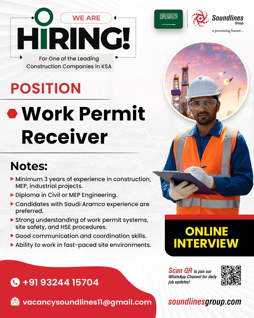Hiring For One of the Leading Construction Companies in Saudi Arabia