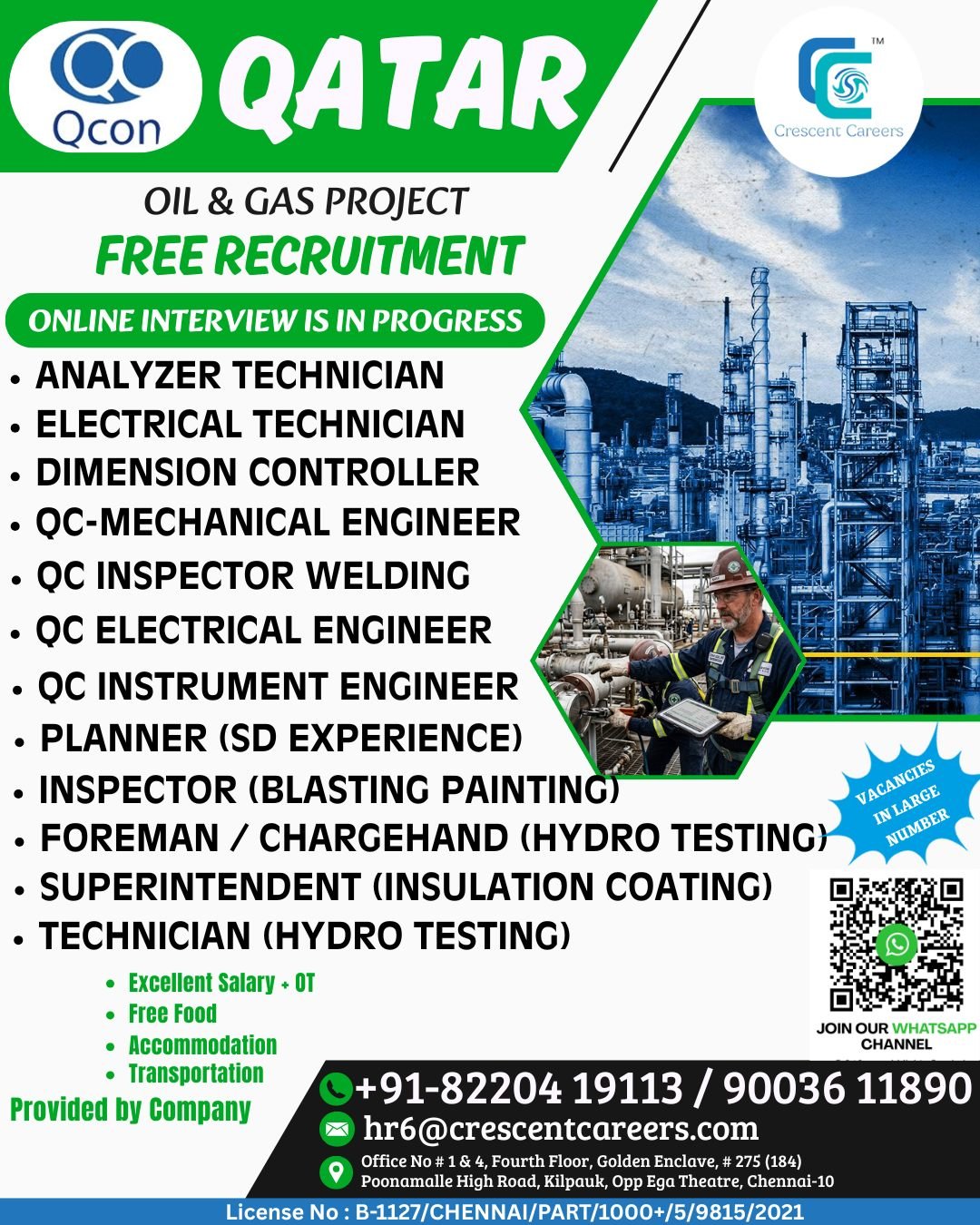 Big Job Opportunity in QATAR – Oil & Gas Project - Apply Now