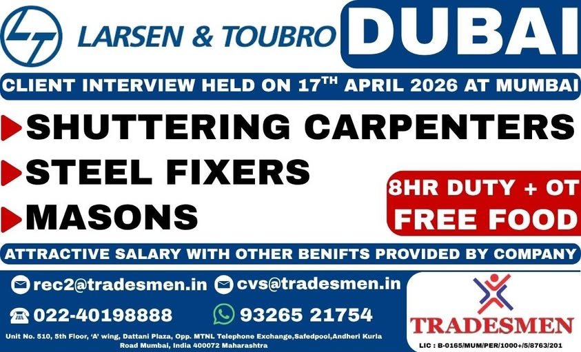Larsen & Toubro Dubai Jobs 2026 | Apply Now