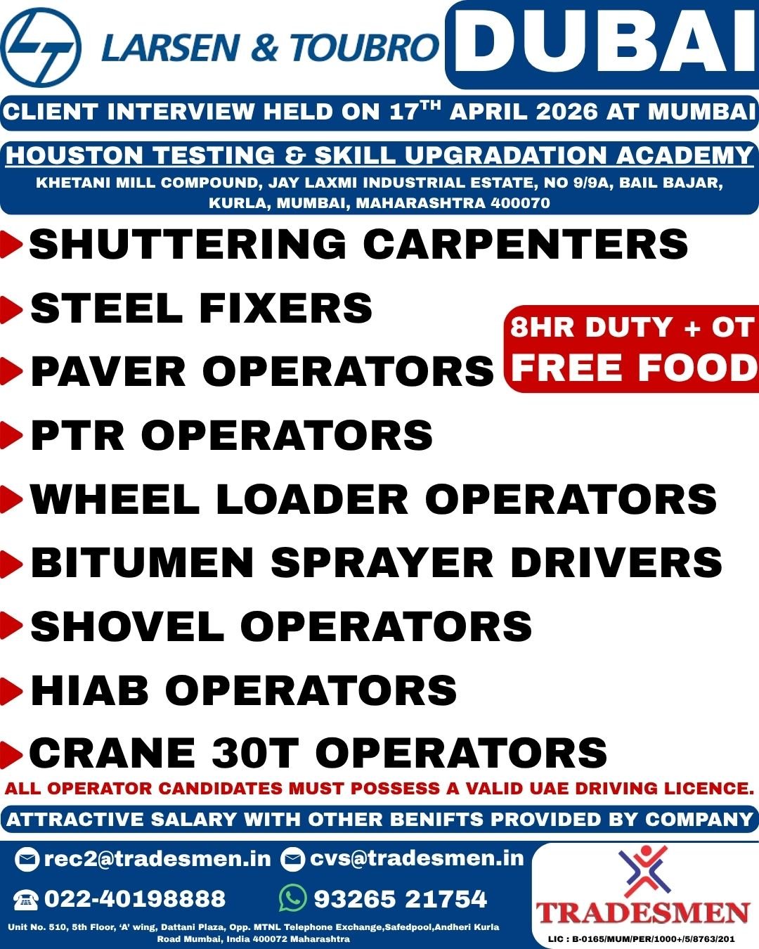 Larsen & Toubro Hiring for Dubai – Apply Now