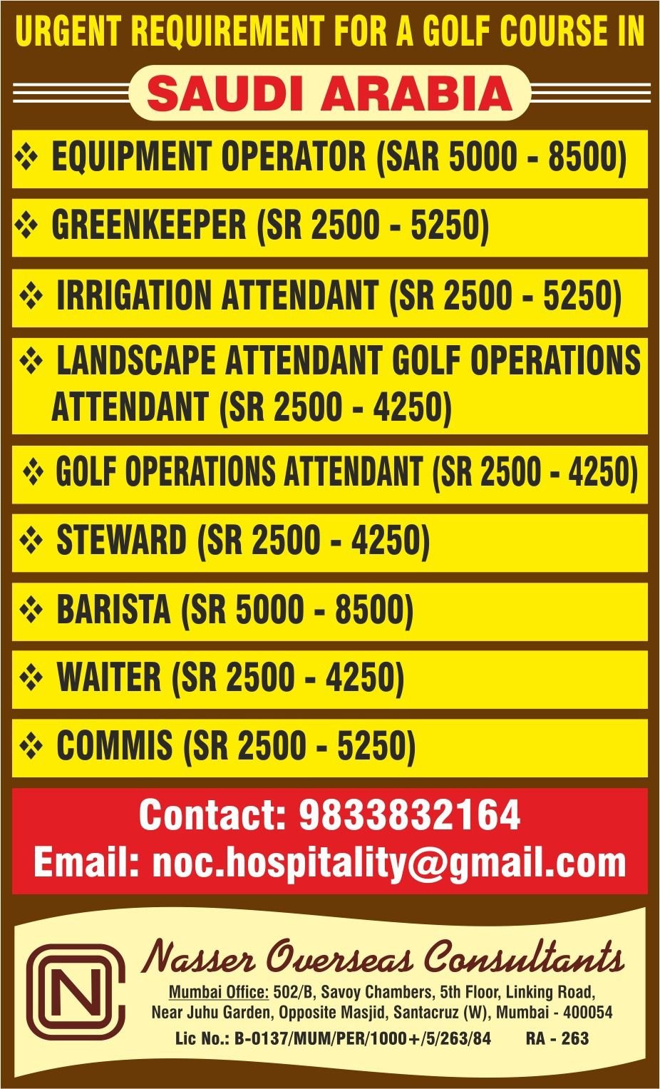 Saudi Arabia Golf Course Jobs 2026 | Hospitality & Maintenance Roles | Apply Now
