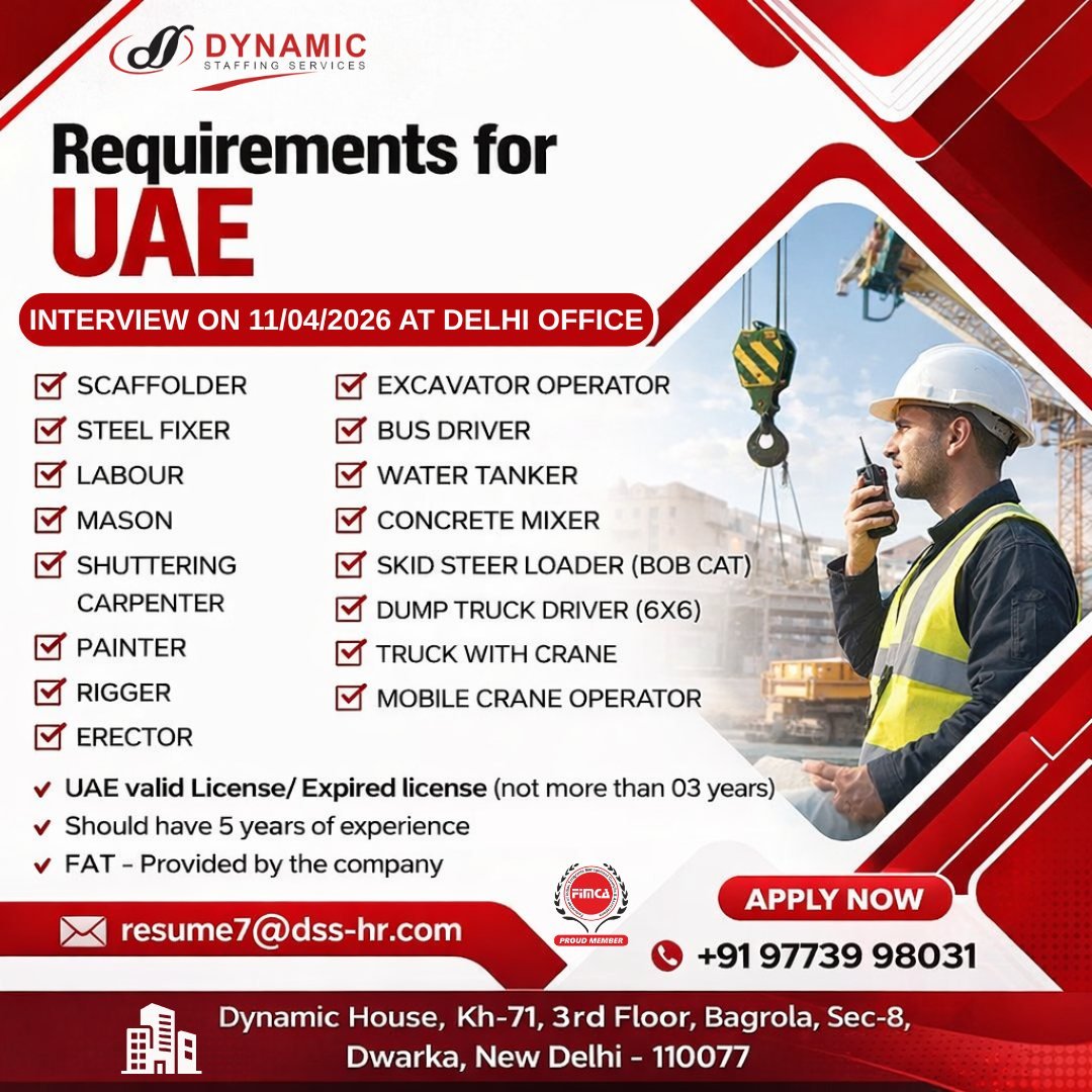 UAE Job Opportunities for Skilled Workers – Apply Now