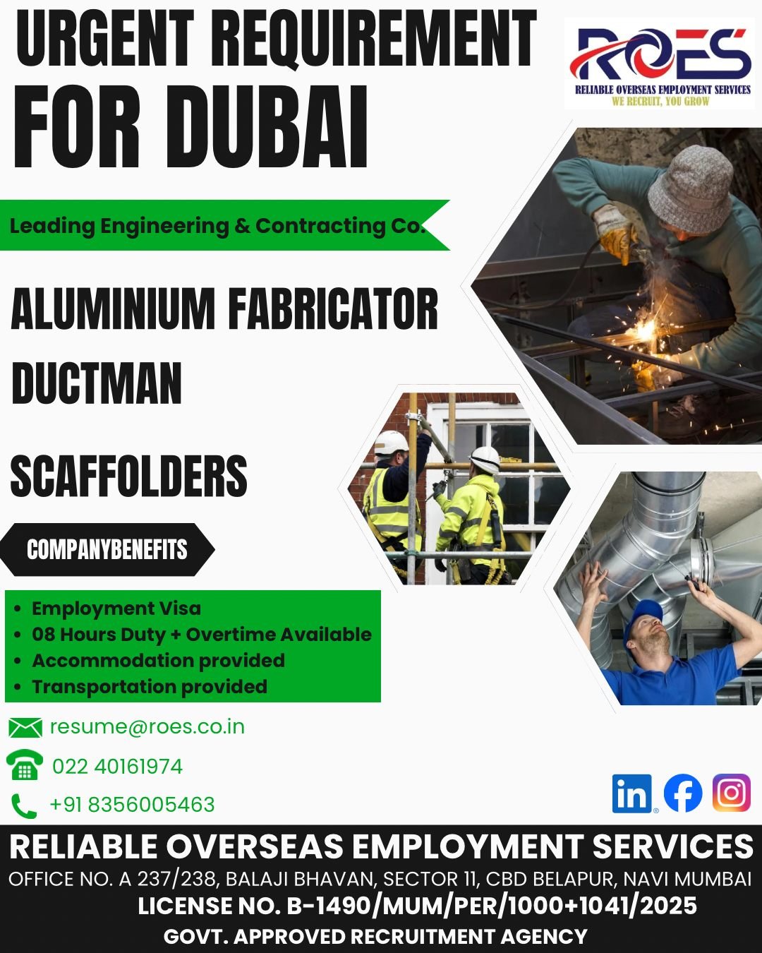 hiring for a Leading Engineering & Contracting Company in Dubai