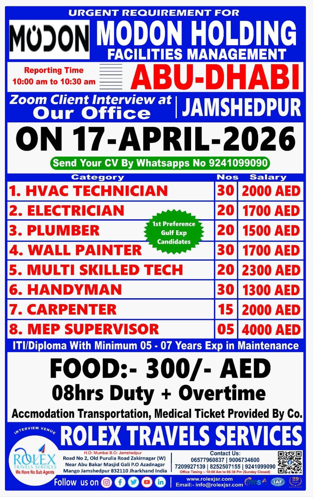 UAE Abu Dhabi Jobs 2026 – Modon Holding Facilities Management Hiring