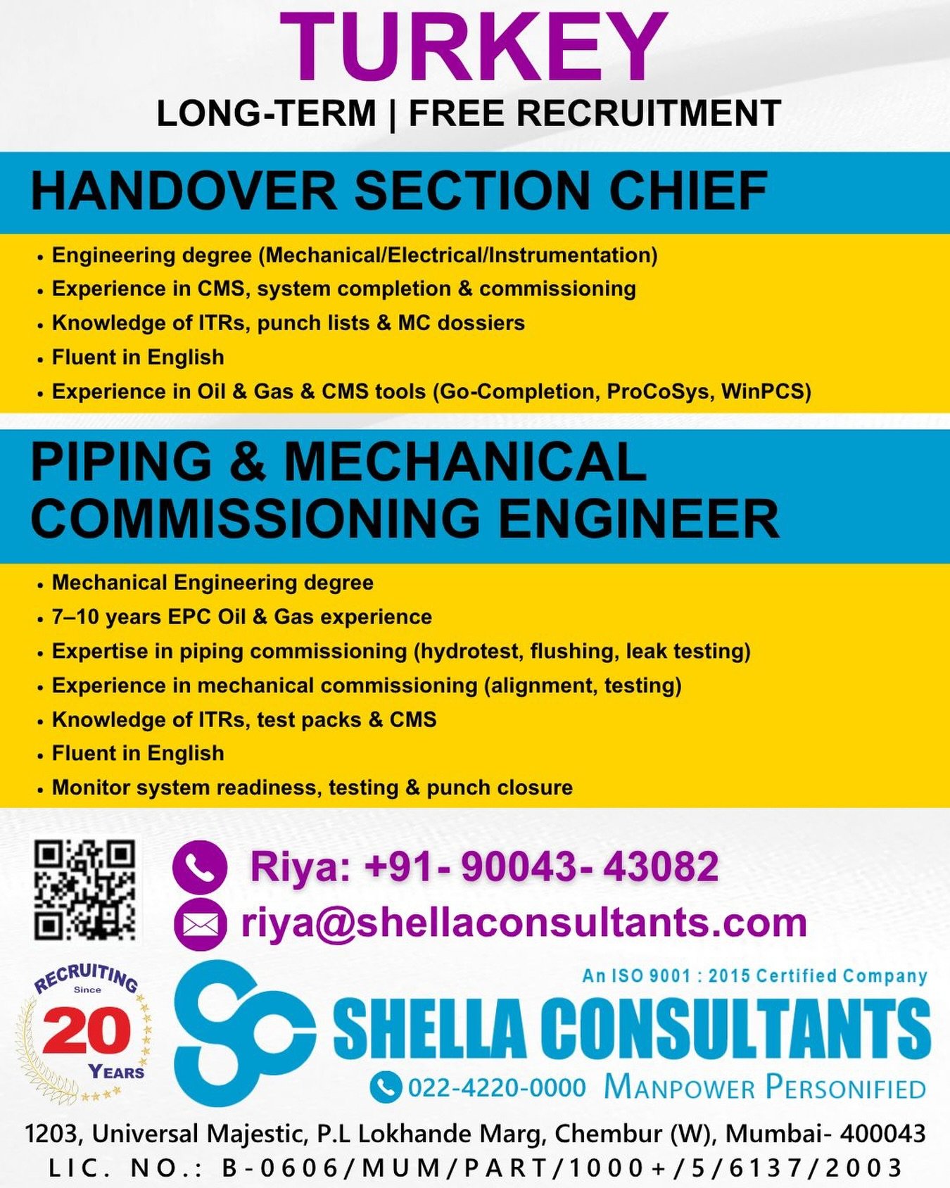 Turkey Jobs 2026 – Oil & Gas Project Hiring