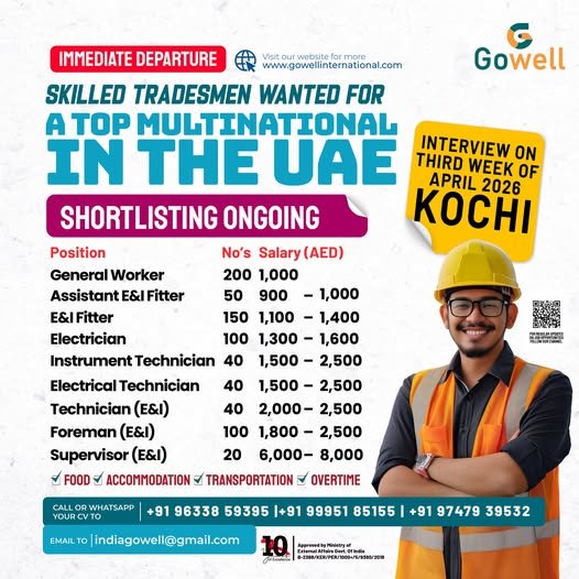 UAE Jobs 2026 – Hiring for Multinational Company UAE Jobs 2026 – Hiring for Multinational Company