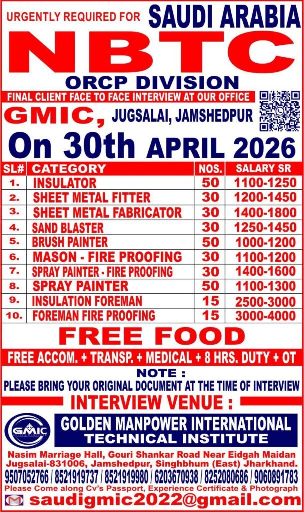 Saudi Arabia Jobs 2026 – ORCP Division | Direct Interview 