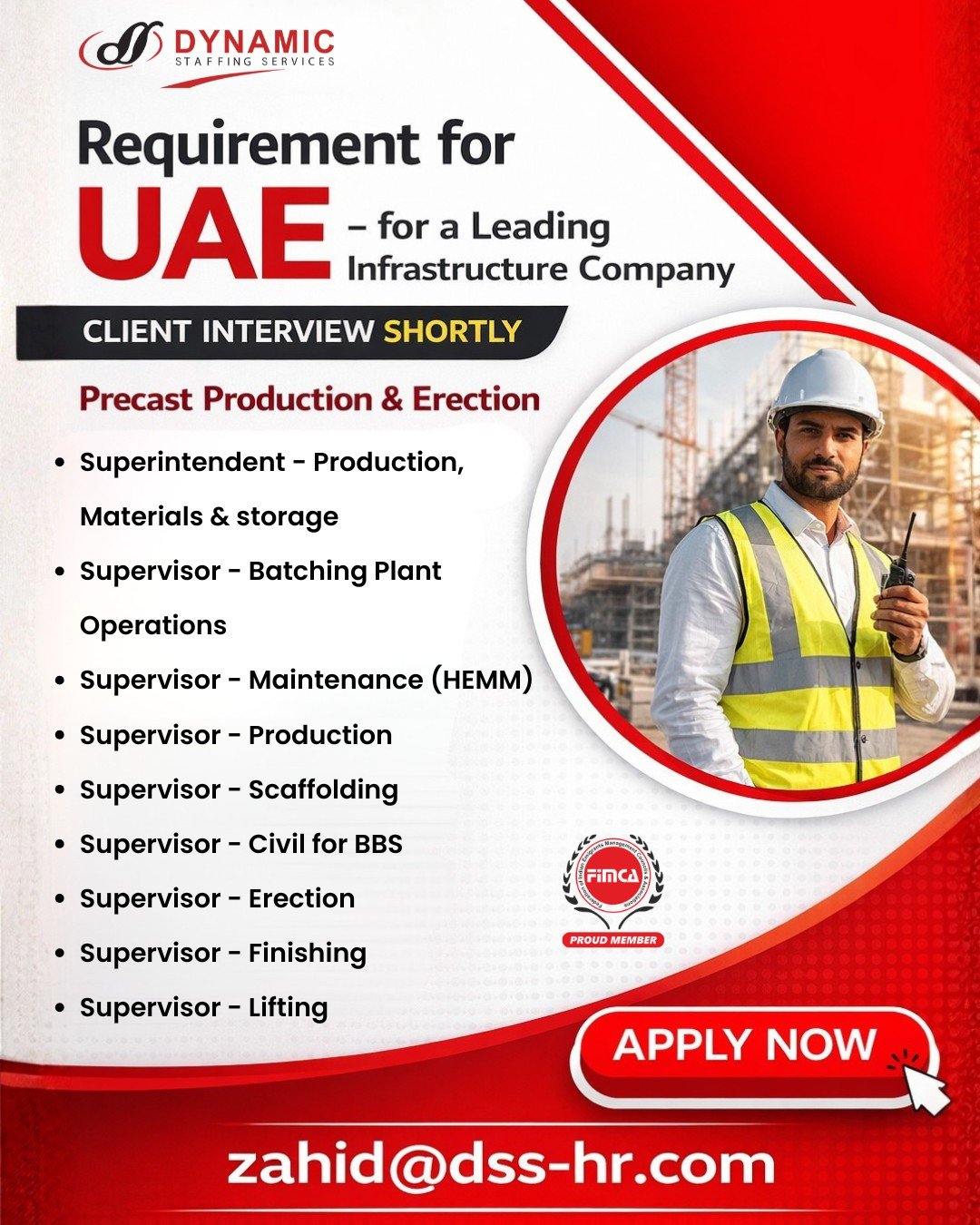 UAE Jobs 2026 – Infrastructure Company | Apply Now