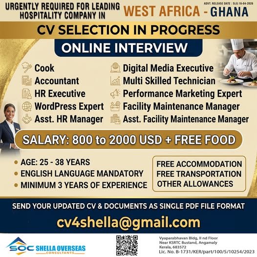 Ghana Jobs 2026 | Hospitality & Corporate Roles in West Africa | Online Interview | Apply Now