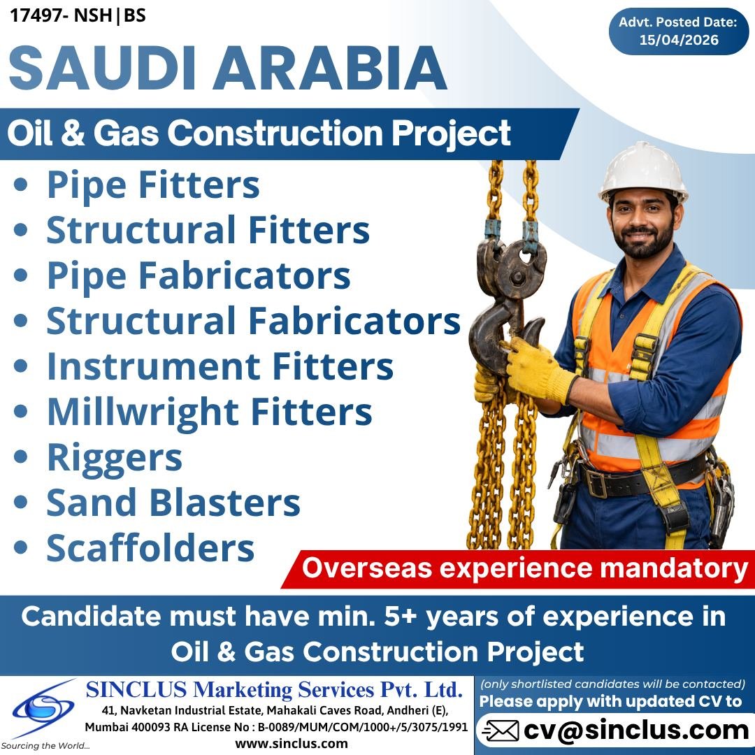Oil & Gas Construction Jobs in Saudi Arabia (2026) – Apply Today