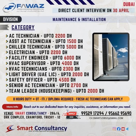 Dubai Jobs 2026 – Hiring For Fawaz Trading & Engineering Services LLC