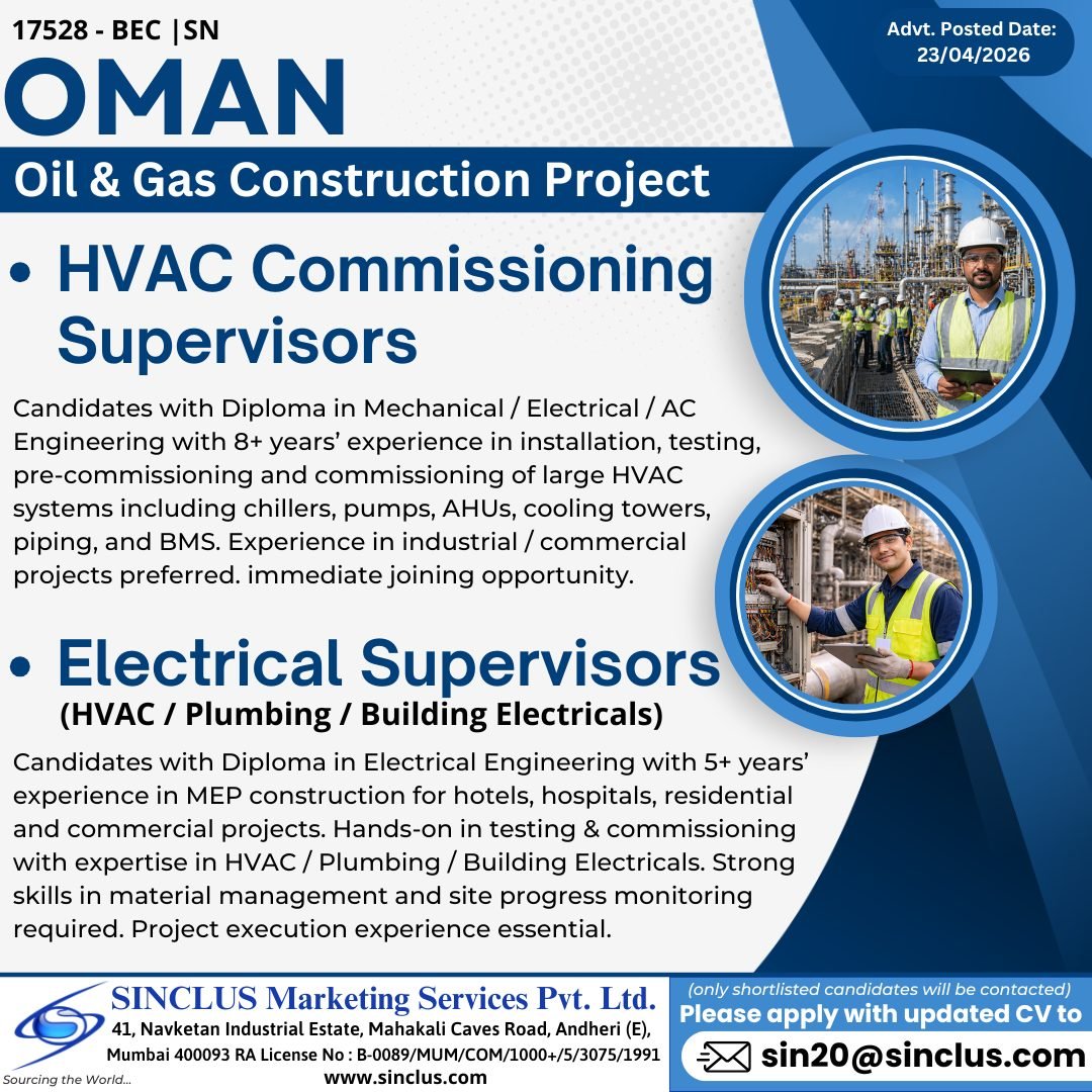 Exciting Career Opportunities in Oman - Oil & Gas Construction Project - Apply Now