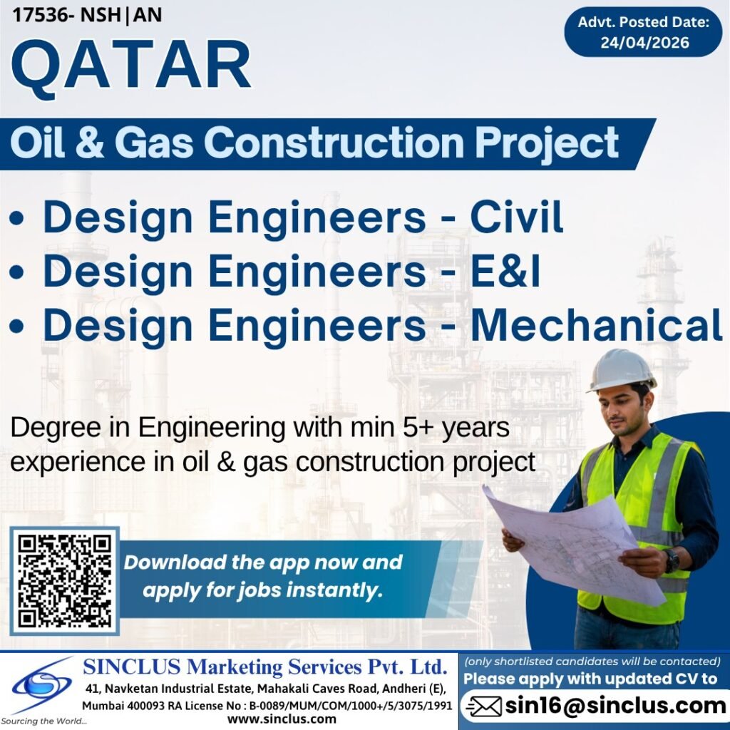 QATAR – Hiring For Oil & Gas Construction Project 